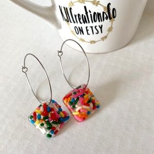 Candy Sprinkle Hoop Earrings